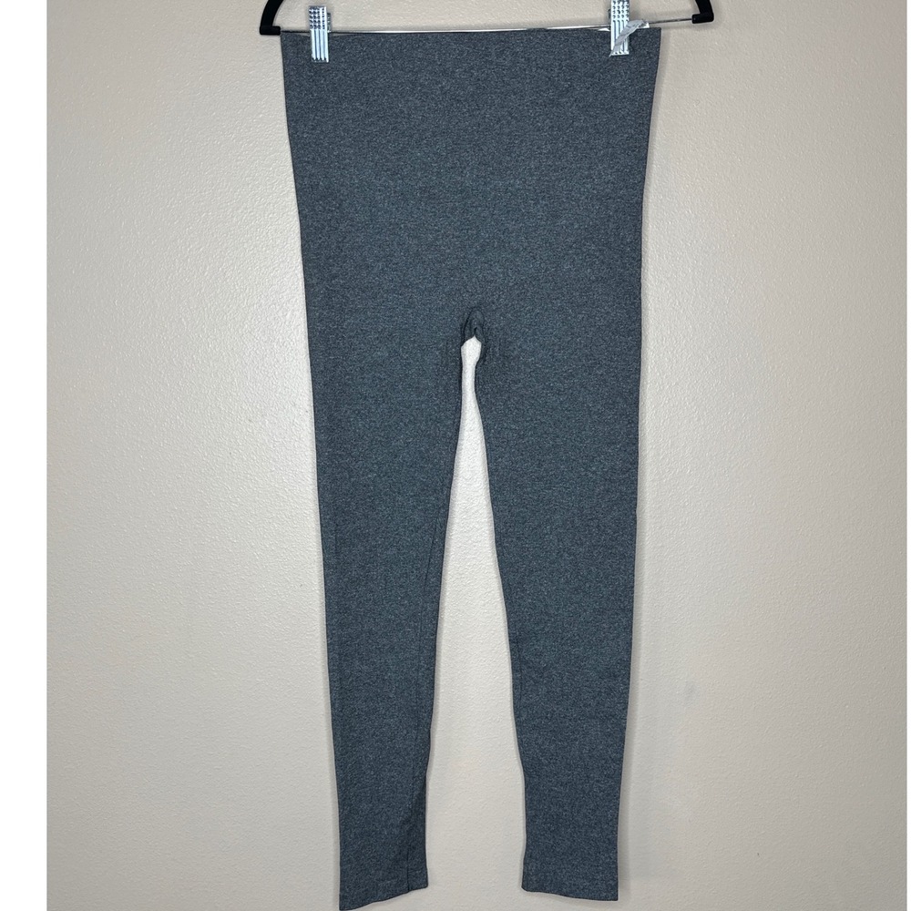 Spanx Look At Me‎ Now Seamless High Rise Compression Gray Crop Leggings Size L